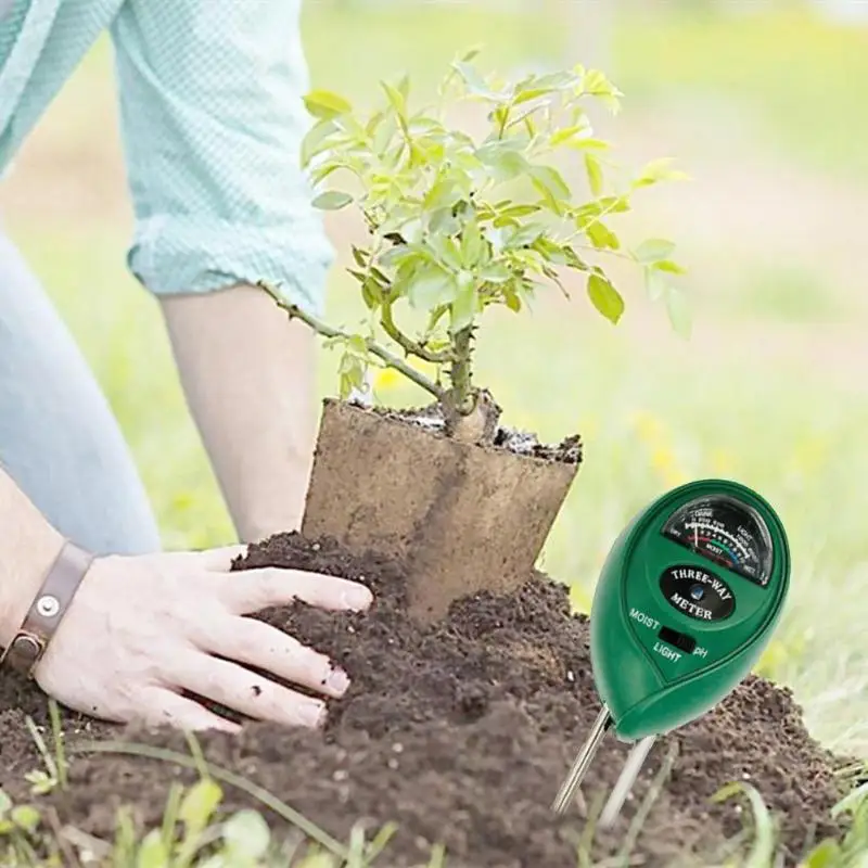 

3 in 1 Soil Water Moisture Light PH Meter Tester Digital Analyzer Test Detector Garden Plant Flower Acidity Moisture Measuremen