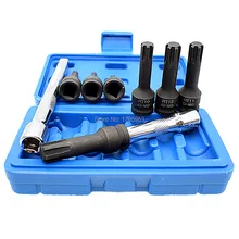 7 шт. Ribe Бит гнездо 3/" Квадратный привод ударные розетки RT6 до RT13 с 2 шт. удлинитель 3/8" Привод гнездо трещотка гаражные инструменты