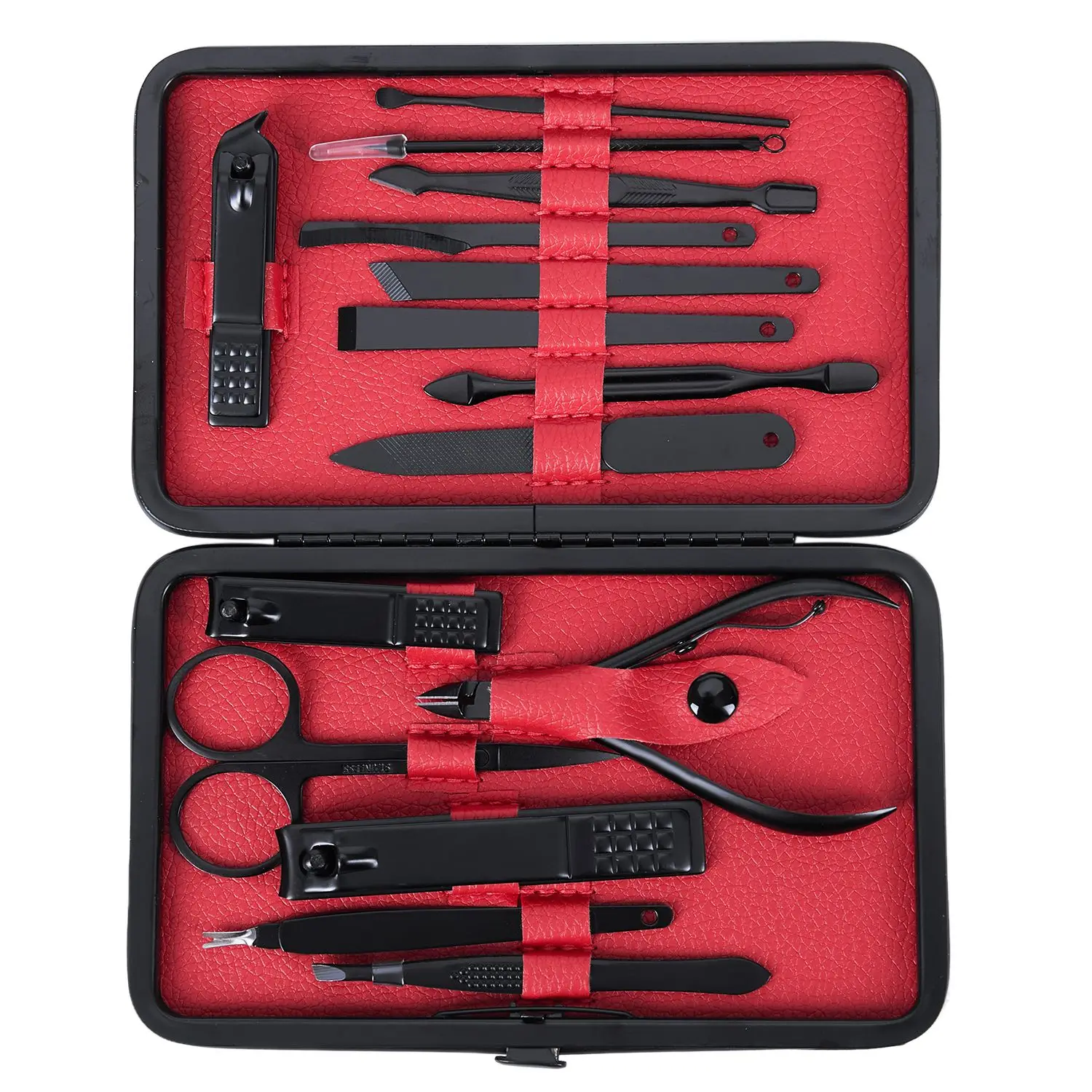 

15pcs/Set Stainless Steel Nail Clipper Kit Professional Pedicure Scissors Tweezer Knife Ear Pick Manicure Set Nail Art Tools
