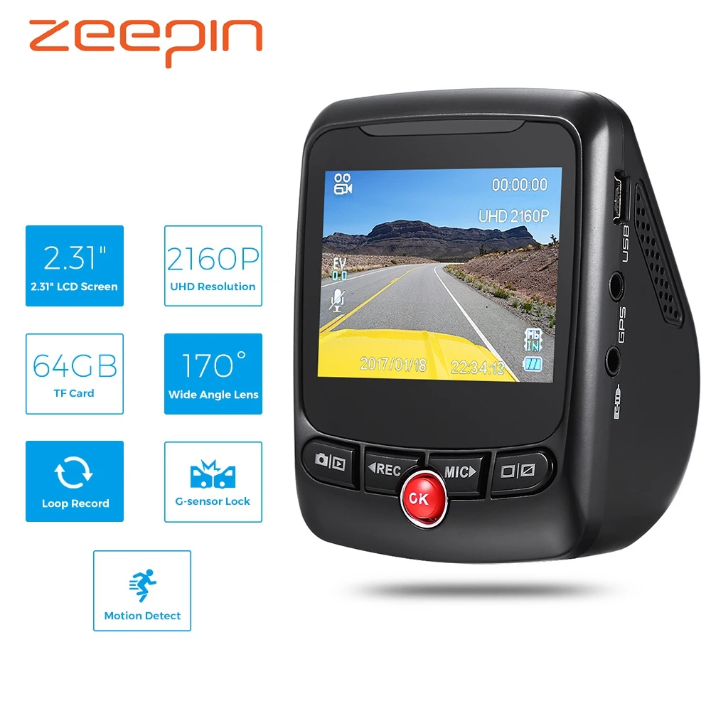  Freiheit T690C Novatek 96663 Auto DVR GPS Logger Auto Dash Cam 170 Grad 2160 P UHD G-Sensor Kamera 