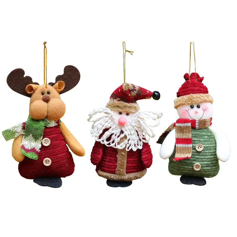 

17cm Cloth Santa Claus Christmas Home Decoration Christmas Cloth Pendant Party Decorations Kids Gifts