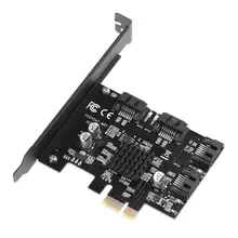 Alloyseed PCI-E PCI-Express SATA3.0 конвертер SATAIII 4-Порты и разъёмы 6G расширения карты контроллера адаптер Поддержка низкий кронштейн