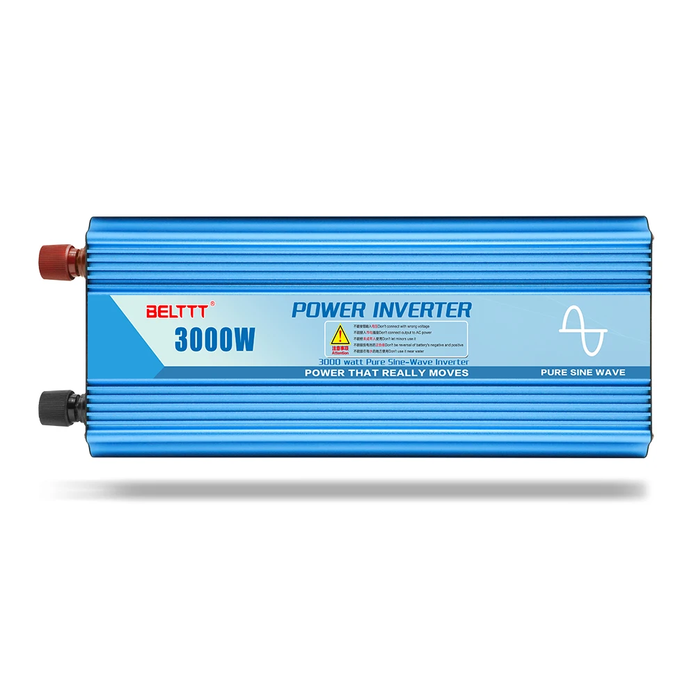 US $263.42 Free shipping 12 volt 220 volt solar power inverter 3000W pure sine wave power inverter 12vdc 230vac