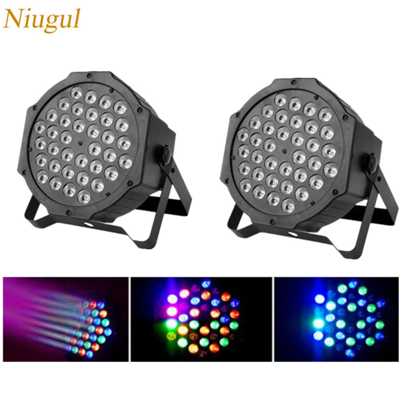 

2pcs/lot 36X3W LED Stage Light RGB Crystal Magic Ball Bulb DMX512 LED Par Light Disco KTV Club DJ Lighting Wash Effect LED Lamp