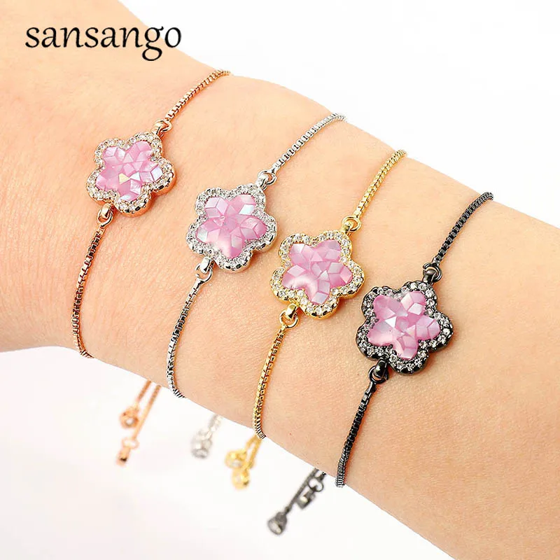

Dropshipping Multi-style Crystal Rose Flower Bowknot Turtle Charms Bracelet With Box Chain Bracelet Jewelry For Women Girl Gifts