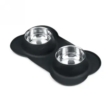 Stainless Steel Double Bowl with Silicone Mat  4