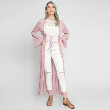 

Women Chiffon Kimono Beach Cardigan Cover Up Wrap Beachwear Cover Up Jacket Coat