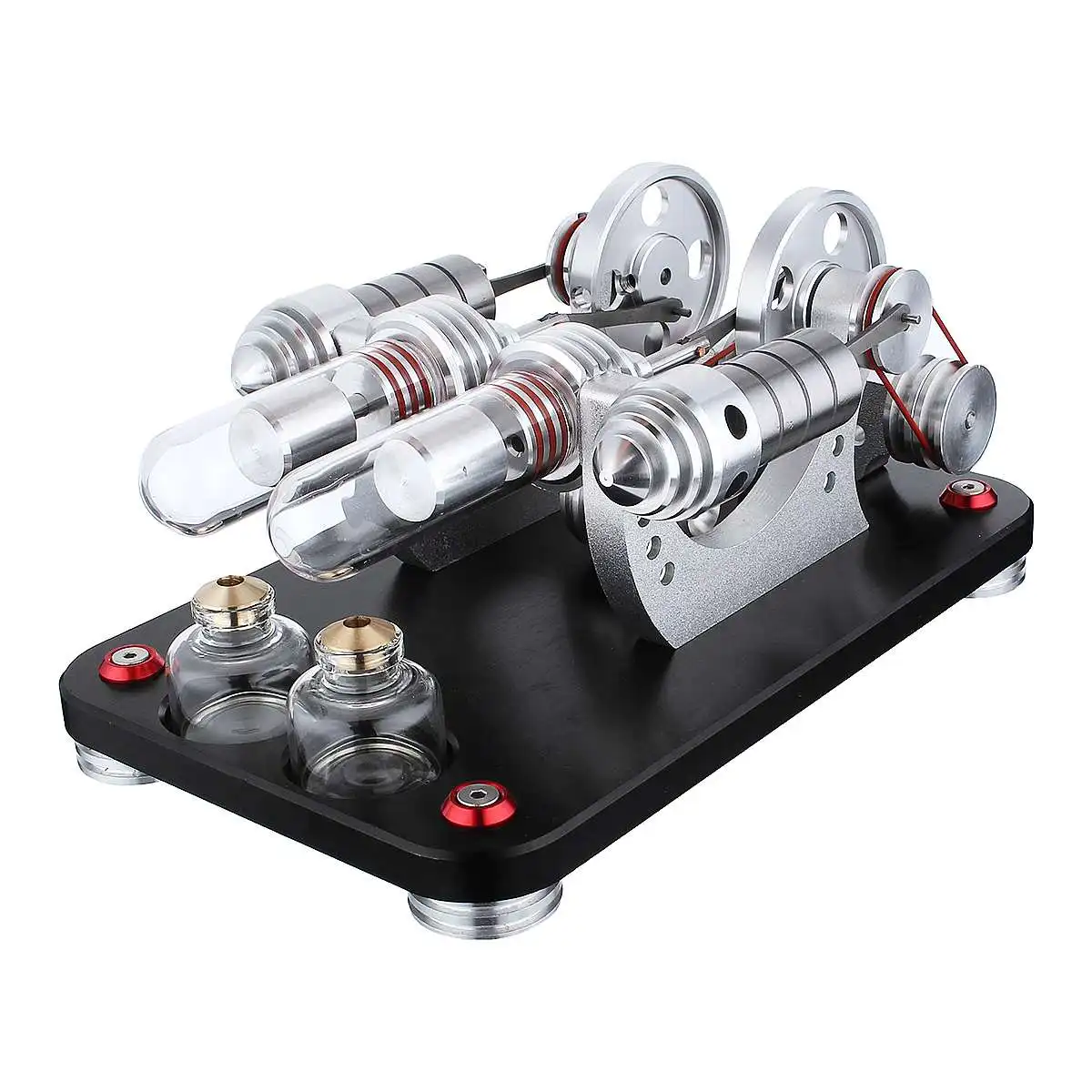 SaiDi вынос руля модель с паровым двигателем 8,6 дюймов парогенератор котел с 4 спиртовыми лампами научная игрушка подарок