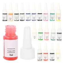 20 шт 5 мл/бутылка натуральные чернила для татуировки растений долговечные краски для тела пигмент полупернамент макияж чернила Перманентный макияж Пигмент