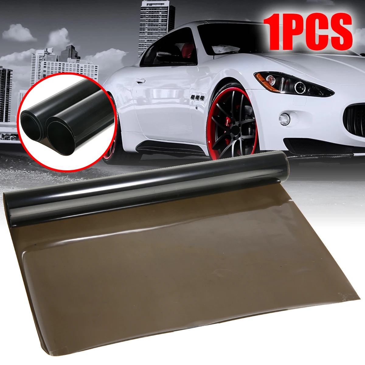 30x120CM Durable Black Car Headlight Taillight Tint Vinyl Smoke Film Sheet Sticker Auto Car