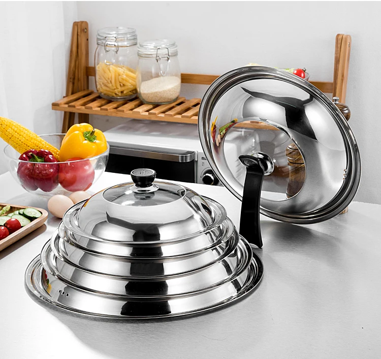

Tempered stainless steel glass pot cover pan lid handle kitchen cookware tools see-through saucepan skillet wok lid 26-40cm