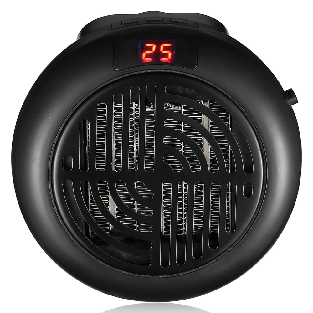 

900W Portable Mini Wall-Outlet Round Electric Warm Air Blower Fan Stove Heater Winter Warming Tool Quick Heating For Home Office