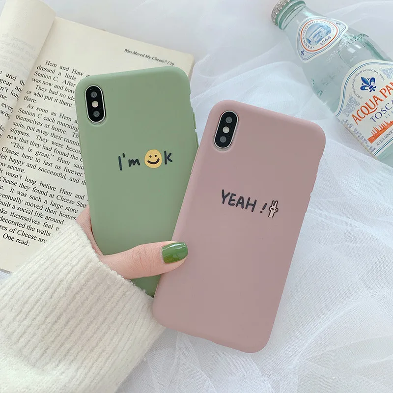 Милый розовый простой чехол для iPhone 7 Puls 6 6S 8 Plus X XS XR Xs Max Ретро мягкий силиконовый |