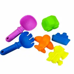 6 шт. игрушка для пляжа набор инструментов модели Sandbeach инструменты детские игры на свежем воздухе игрушка лопату грабли воды инструменты