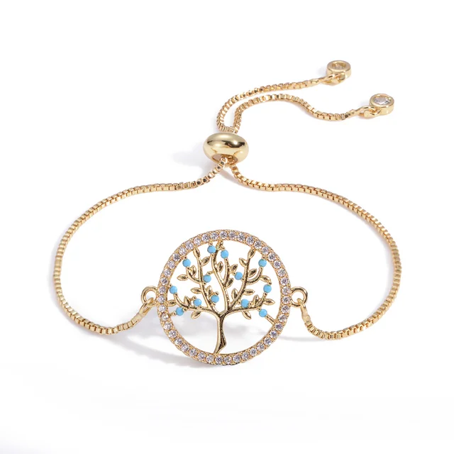 Bracelet Arbre De Vie Or Rose