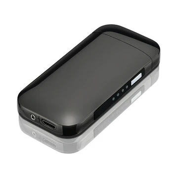 

Metal Windproof Electronic Usb Charging Cigarette Lighter Double Arc Plasma Pulse Led Power Display Lighters