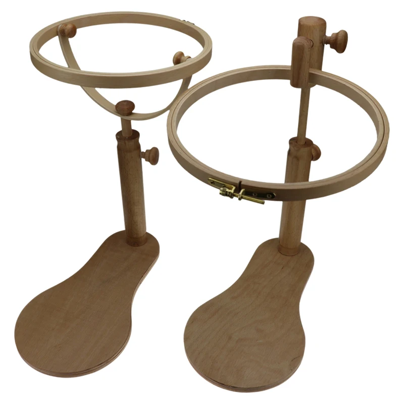 

Embroidery Stand Hoop Wood Embroidery and Cross Stitch Hoop Set Embroidery Hoop Ring Frame Adjustable Sewing Tools
