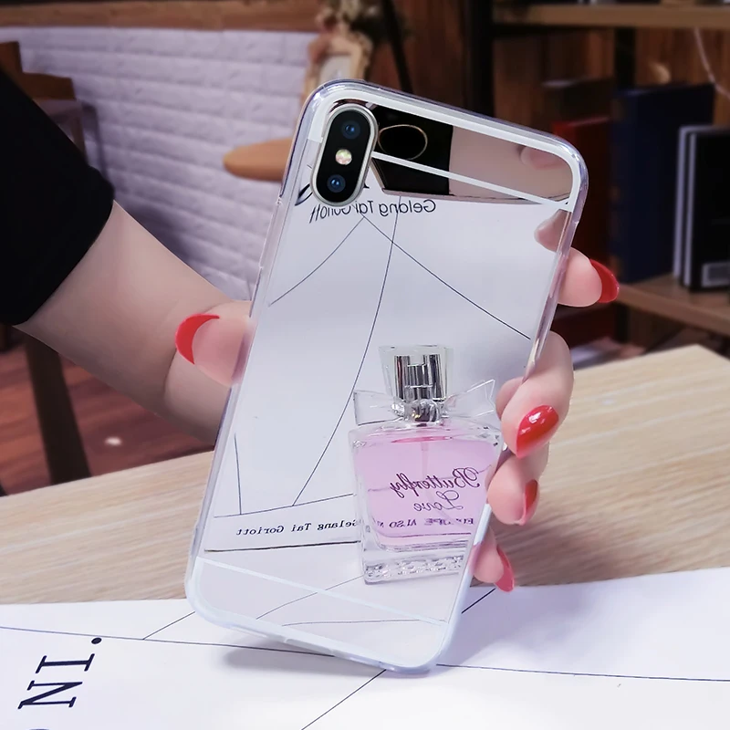 

Mirror Cell phone case for huawei Honor 8X 8C 10 9 lite 9i 7A P smart 2019 P20 lite Nova 4 3 3i Mate 20 10 lite Soft TPU Cover