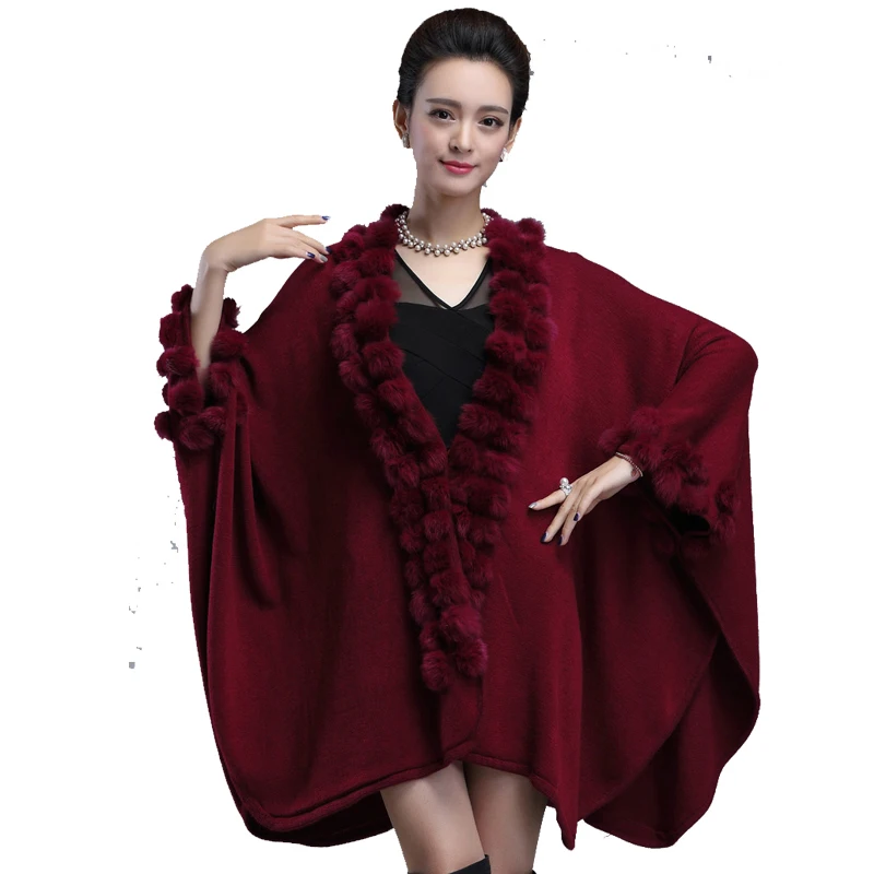 Manteau souris Cardigan Irregualr Black coffee Red Femme Imitate Lâche Fourrure Printemps Manches De eam Ld906 Chauve Lapin 2019 Longue Couleur Solide wine O0W6qfw