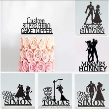 Изготовленный на заказ супер герой торт Топпер, Mr и Mrs свадебный торт Топпер, Человек-паук Топпер
