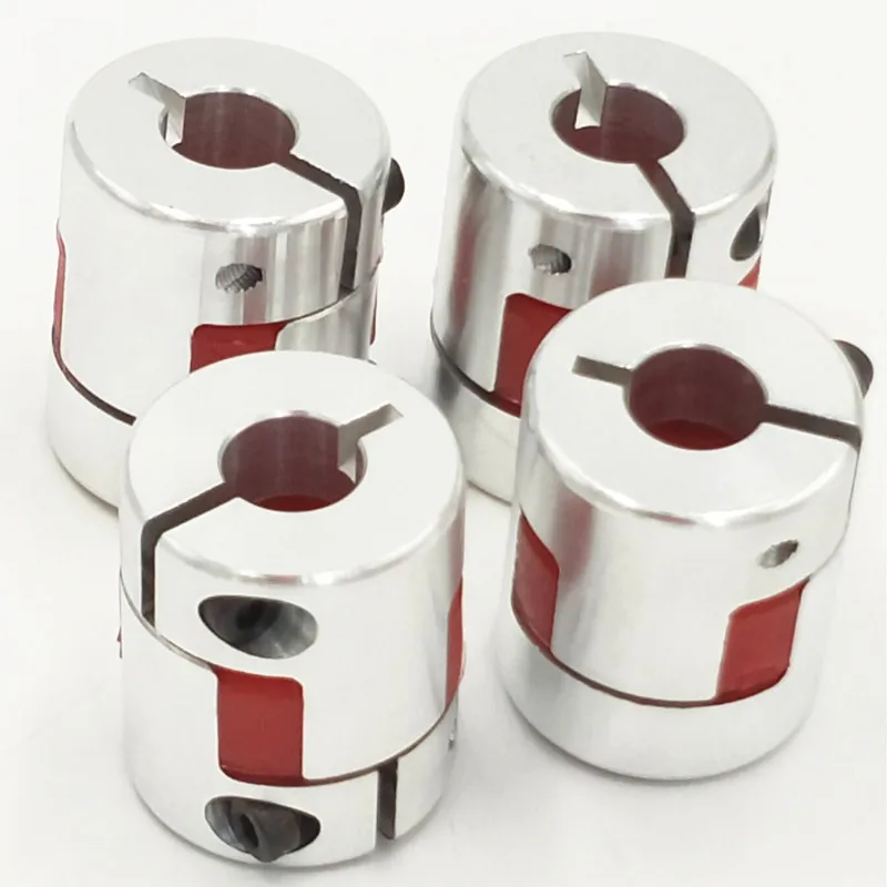 

4PCS 6.35*8mm 5/6/6.35/ 8/9.5/10/12mm Flexible Plum Shaft Coupling CNC Stepper Motor Coupler D25L30