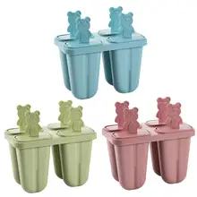 Формы для льда на палочке, форма для приготовления DIY, милые 4 формы для мороженого, формы для мороженого, йогурта, коробка для льда, холодильник, инструменты для замороженного мороженого