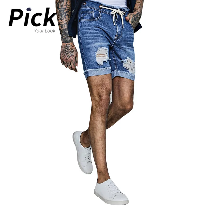 

PickyourLook Fashion Denim Pants Modis Jeans Men Blue Spring Hole Men's Jeans Clothes Pants Jeans For Men Pants Size S-XXXL D20