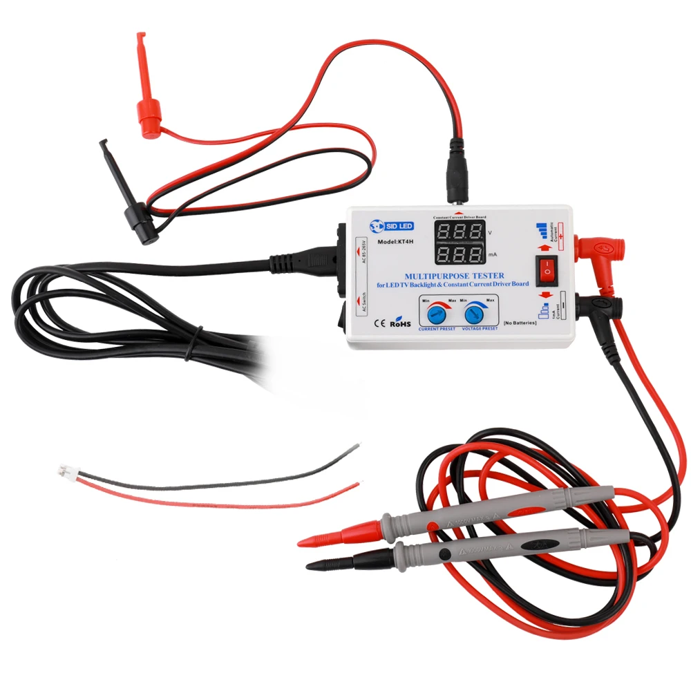 

EU Plug LED Tester TV Backlight Tester Constant Current Driver Board Tester Voltage Lamp Bead Strip Maintenance Test Tool 0-30V