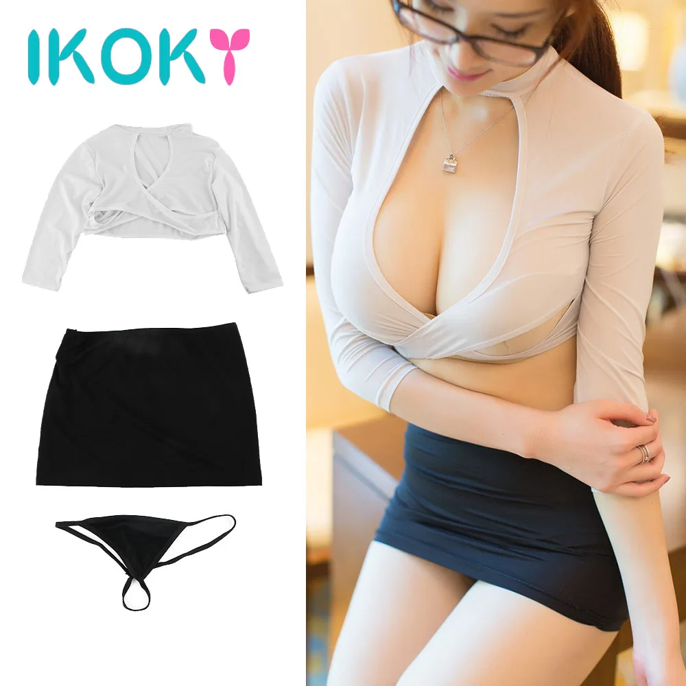 Sex No Dress - IKOKY Sexy Secretary Uniform Role Play Clothes Cosplay Porn ...