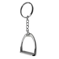 Horse Pony Silver Stirrup Keyring Metal Key Chain Hanging Ornament for Men Women Hand Bag Decoration Accessories 2