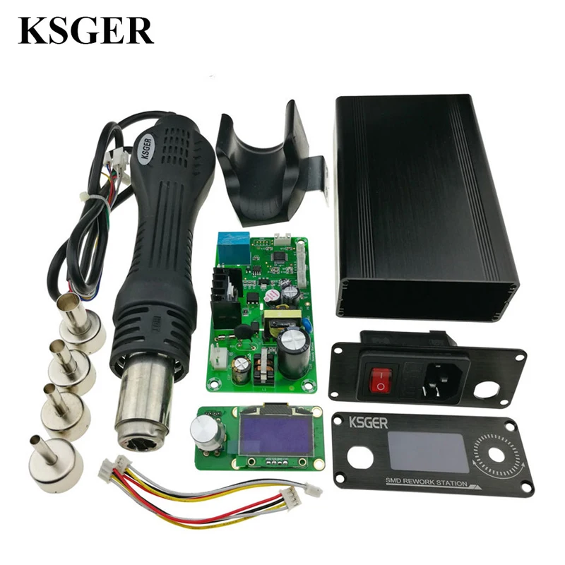 KSGER 1.3 дюймовый экран DIY 858D нагреватель горячего воздуха паяльная станция STM32 OLED