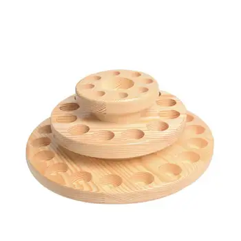 

Round Wooden Essential Oil Box 39 Grids Aromatherapy Oil Storage Box Rotatable Display Stand Desktop Storage rack