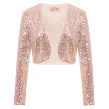 Женское болеро на бретельках с блестками, кардиган, вечерние болеро с длинным рукавом, укороченные топы, верхняя одежда