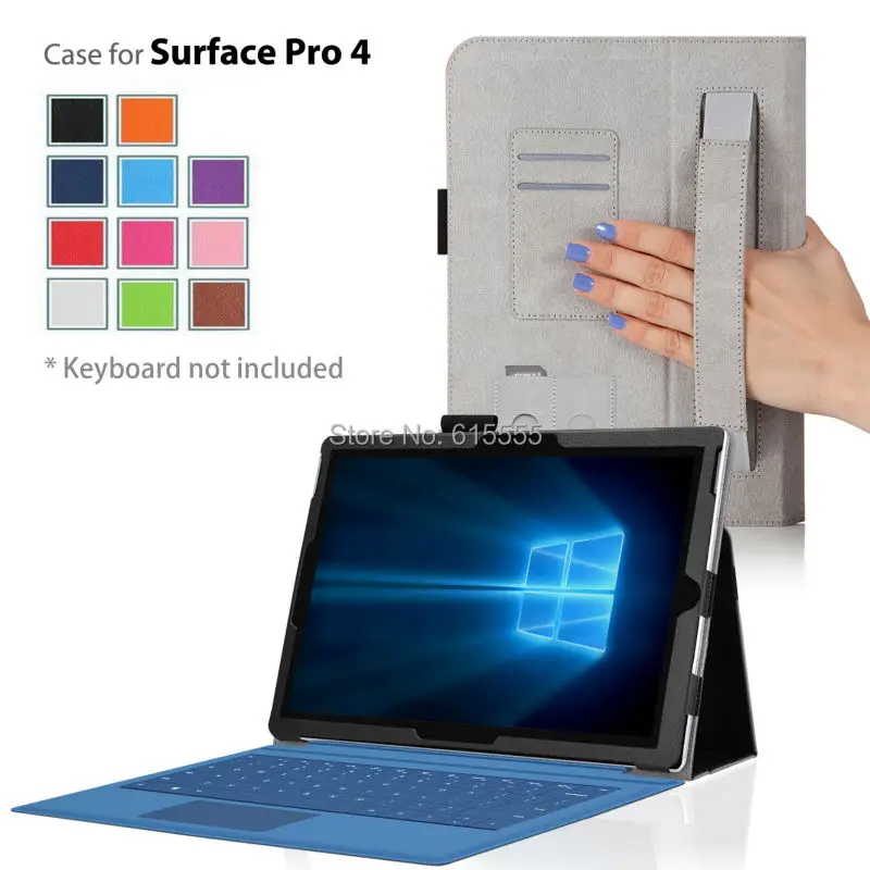 Gligle кожаный чехол для Microsoft Surface Pro 5 2017/Pro 3/Pro 4 Tablet cover1 шт/партия + экранная пленка