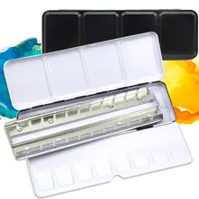 1pc пустой акварельные краски банки профессиональная акустическая система 12/24 Цвета палитра живописи коробка для хранения держатель школьная Канцелярия; карандаш коробка