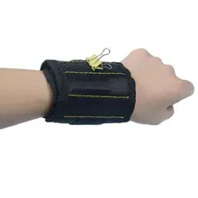 3 сетки магнитный браслет портативный инструмент сумка электрик запястье инструмент ремень винты гвозди сверла держатель инструменты для ремонта 1680D Оксфорд