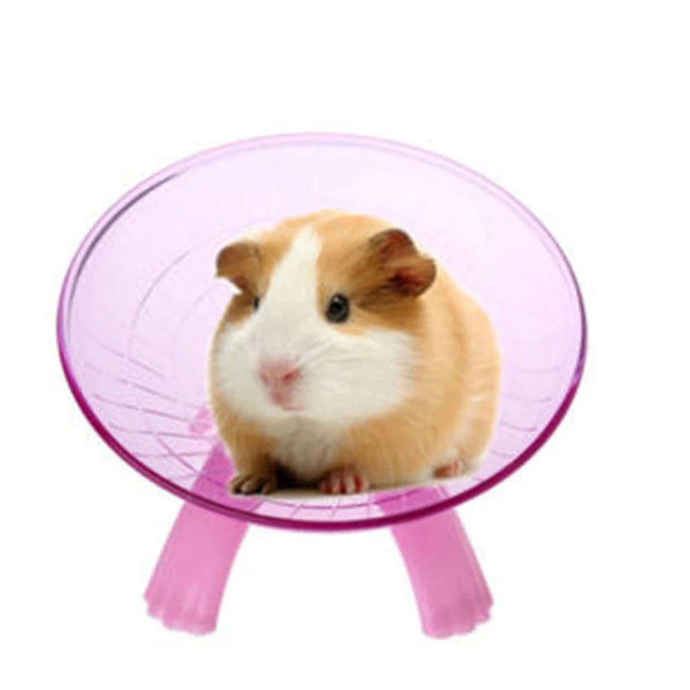 Fashionable Mice Dwarf Hamsters Small Pets Running Disc Flying Saucer Exercise Wheel Blue Pink