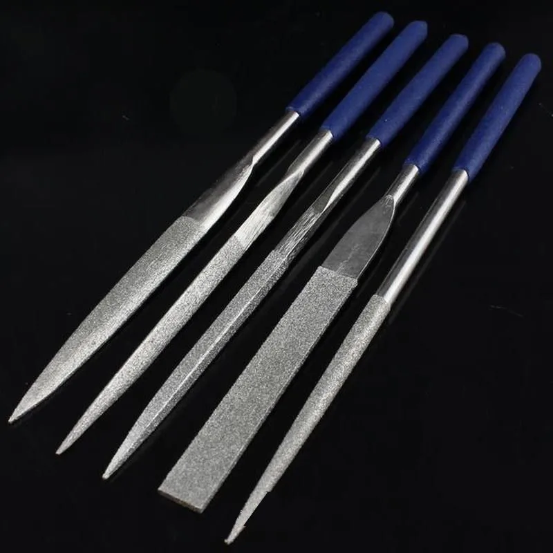 

DANIU HT03 5Pcs/Set 180mm Diamond Files Glass Stone Needle Files Emery Rasp for DIY Wood Working Metal Craft Tools