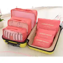 Упаковка органайзер для путешествий сумка 6 шт. набор водостойкая дорожная одежда сумки Багажный чемодан чехол органайзеры сумка