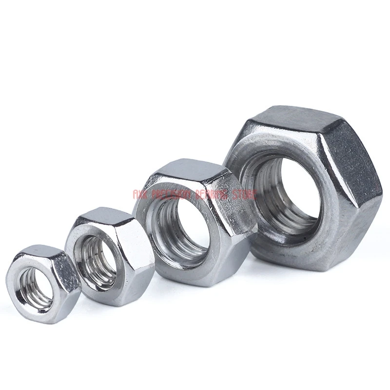 10pcs Hexagone Complet écrous en acier inoxydable M2 M2.5 M3 M4 M5 M6 M8 M10 M12 M14 M16 10pcs Hexagone Complet écrous en acier inoxydable M2 M2.5 M3 M4 M5 M6 M8 M10 M12 M14 M16