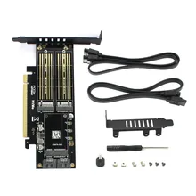M.2 NVMe SSD NGFF to PCIE 3.0 X16 adapter M Key B Key mSATA PCI Express 3.0 NVME m.2 SSD AHCI mSATA 3 in 1 converter Riser Card all 2 in 1 msata to sata ngff m 2 to sata3 converter adapter support msata m 2 ngff ssd solid state disk drive for pc computer