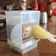 Adeeing птица Нескользящая акриловая автоматическая коробка для еды Parrot Manger no Supplies-25