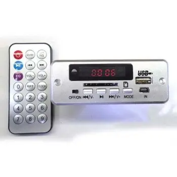 

Digital LED 5V / 12v mp3 Audio decoder board + IR Remote usb SD FM Radio Car