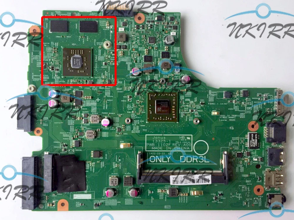 

Janus AMD MB 13325-1 PWB:1102F PYMF3 CN-0PYMF3 CN-0J58Y9 J58Y9 DDR3 A8-6410 DDR3 Motherboard for DELL Vostro 14 3445