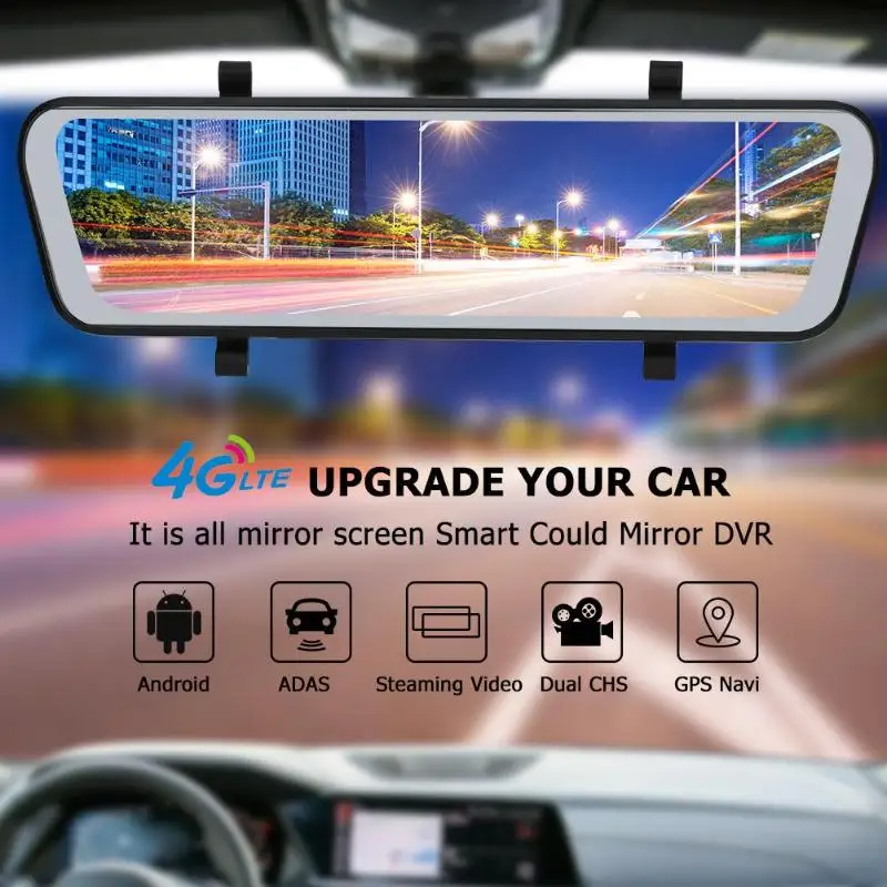 966 Zoll 4G Android 8.1 Touch Screen Auto Rückspiegel DVR Kamera GPS Navigator ADAS HD Nachtsicht D