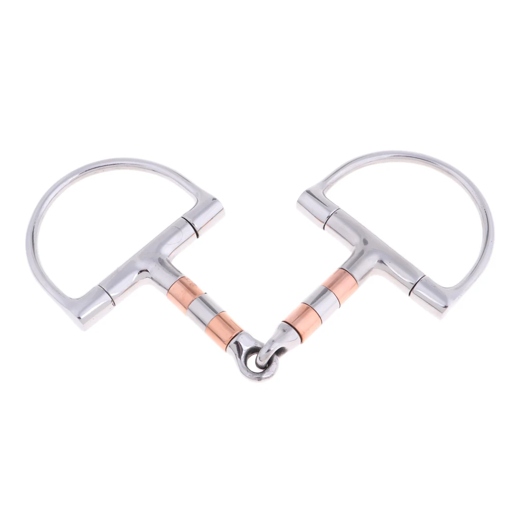 Draft Horse D-ring Snaffle Equestrian Equipment Horse Riding Gear 5'' Stainless Steel