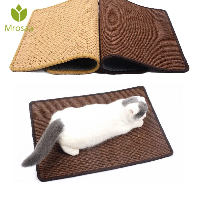 

Mrosaa Natural Sisal Cat Scratching Post Mat Scratcher Board Pad Mats Toy Climbing Tree Litter Mat Lounger Pet Random color