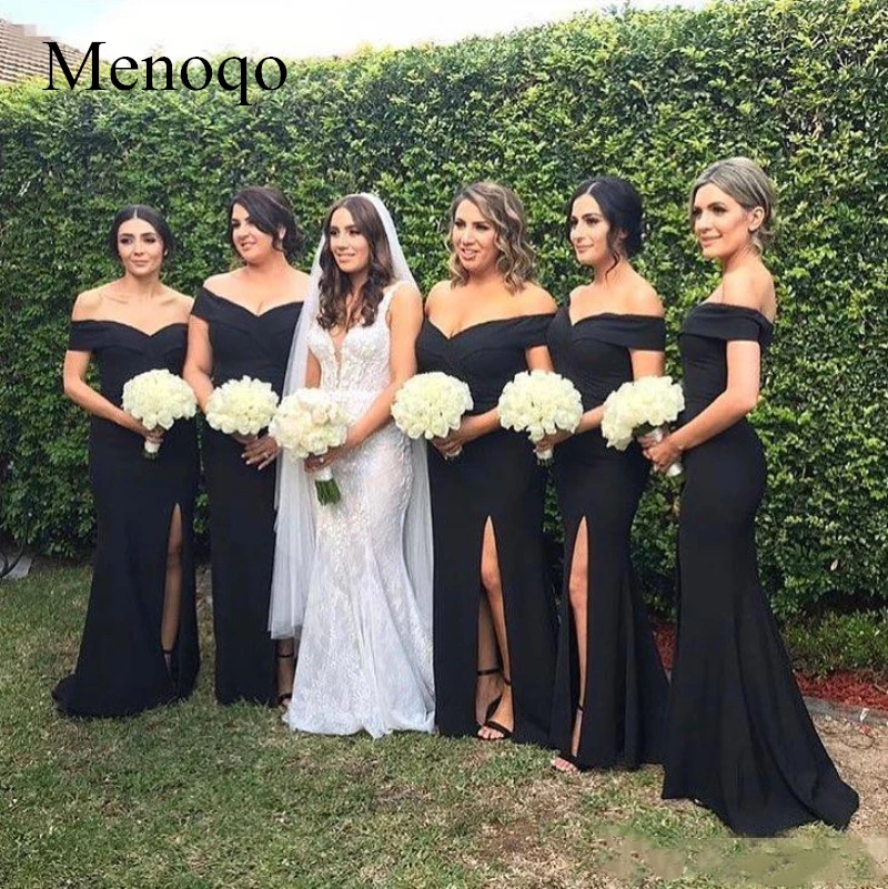 2020 Black Bridesmaid Dresses For 