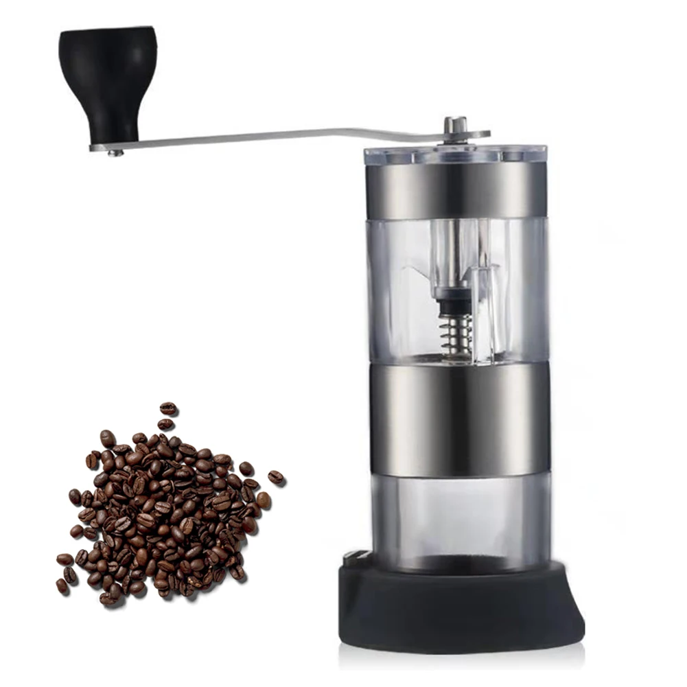 Bean Manual Hand Crank Home Kitchen Coffee Grinder Easy Operate Burr