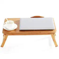50x30x20 см регулируемая ноутбук стол Таблица Bamboo складная кровать лоток с ящиком для дома Применение